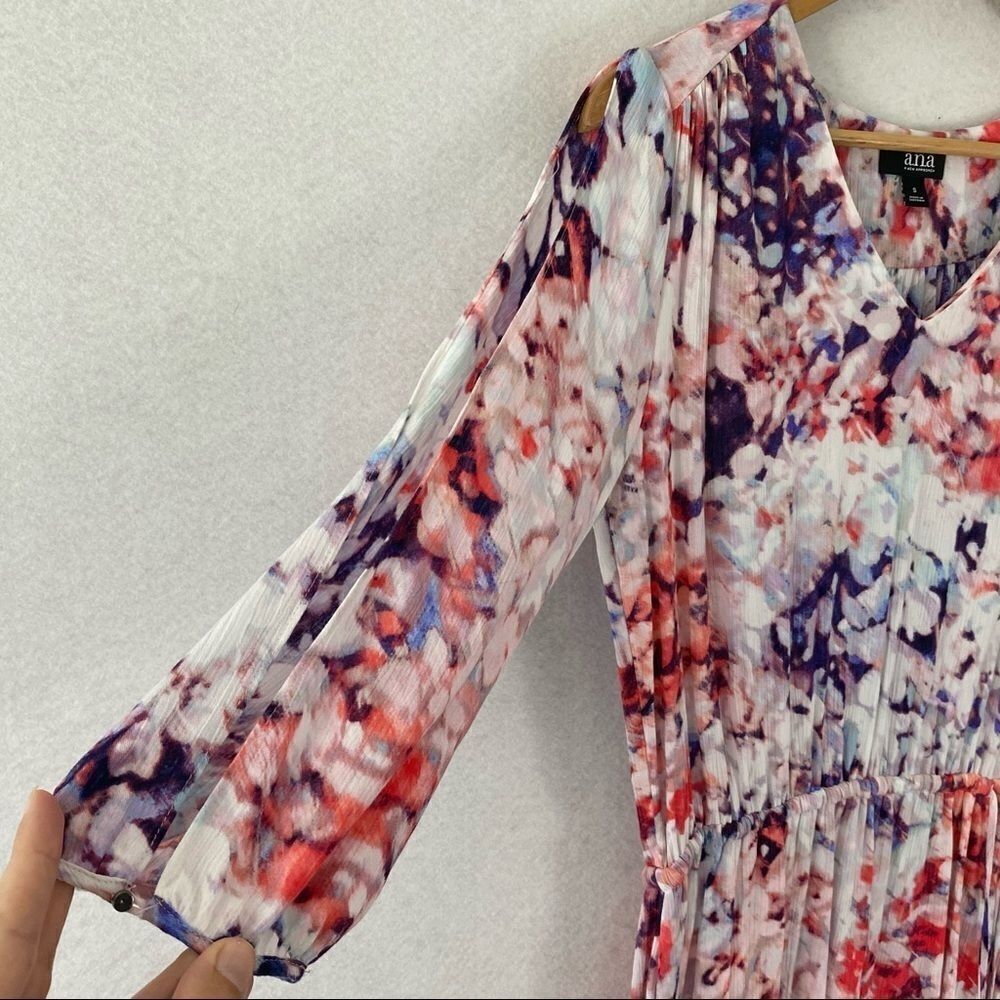 a.n.a. High Low Floral Print Split Sleeves Dress - Picture 4 of 11